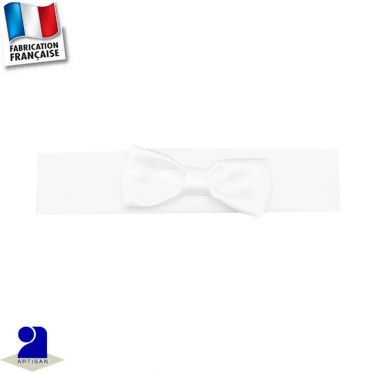 Bandeau cheveux noeud  brillant Made in France