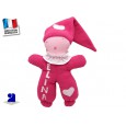 Doudou: Poupée personnalisée fushia coeur