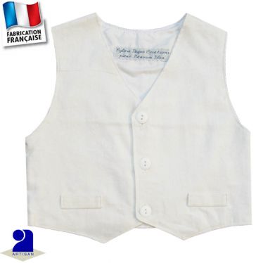 Gilet sans manches lin Made in France