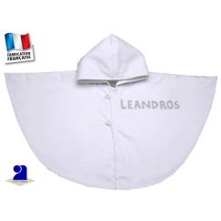 Cape baptême personnalisable coton