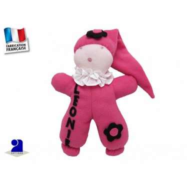 Doudou personnalisé rose