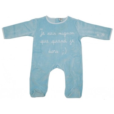 Pyjama bébé bleu 18 mois je suis mignon