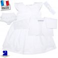 Robe, bolero, bloomer, bandeau baptême 0 mois-6 ans Made in France