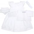 Robe, bolero, bloomer, bandeau baptême 0 mois-6 ans Made in France