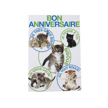 Bon Anniversaire avec chatons