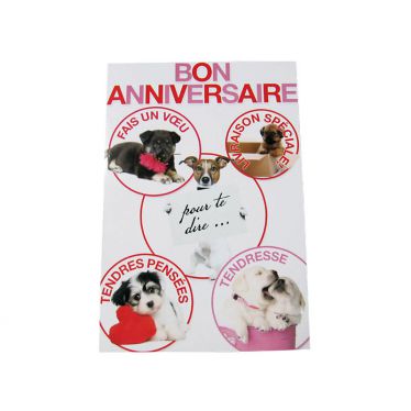 Bon Anniversaire avec chiots