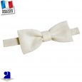 Noeud papillon en lin ivoire 0 mois-16 ans, Made In France