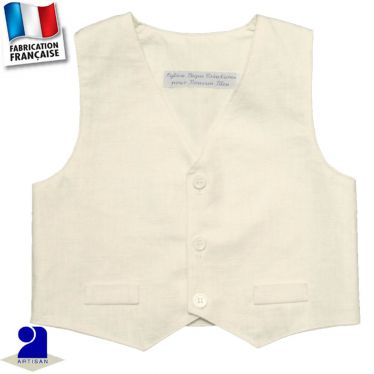 Gilet sans manches lin Made in France