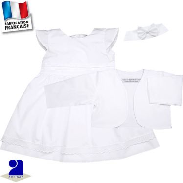 Ensemble 3 pièces robe, bolero, bandeau Made in france  