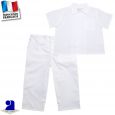 Pantalon 2 poches + chemise 0 mois-10 ans Made in France