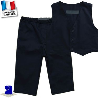 Ensemble 2 pièces pantalon et gilet, Made in France