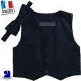 Gilet sans manches + noeud 0 mois-10 ans Made in France