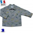 Chemise manches longues imprimé Avions Made in France