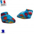 Chaussons-chaussettes imprimé fleurs Made in France