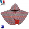 Poncho-Cape à capuche Jacquard Made in France