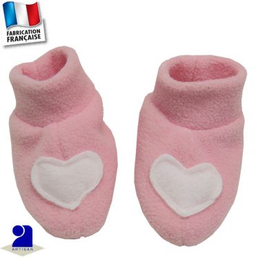 Chaussons-chaussettes coeur Made in France