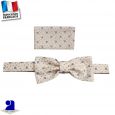 Noeud papillon+pochette 0 mois-16 ans Made in France