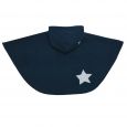 Poncho cape à capuche, étoiles appliquées Made in France
